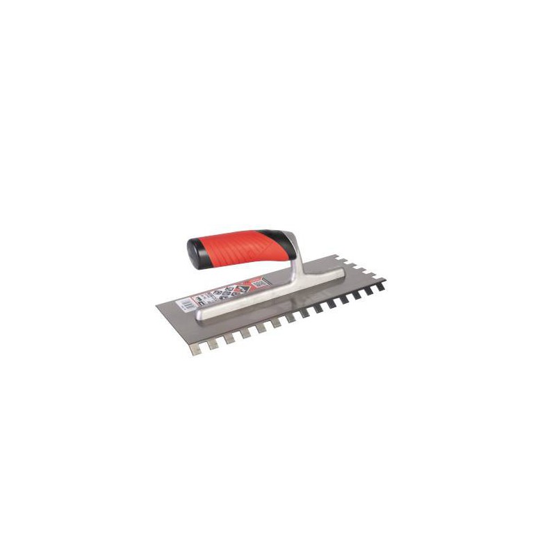Peigne en acier de 45 degrés et rubis de 28 cm avec mangue rubiflex ouverte
