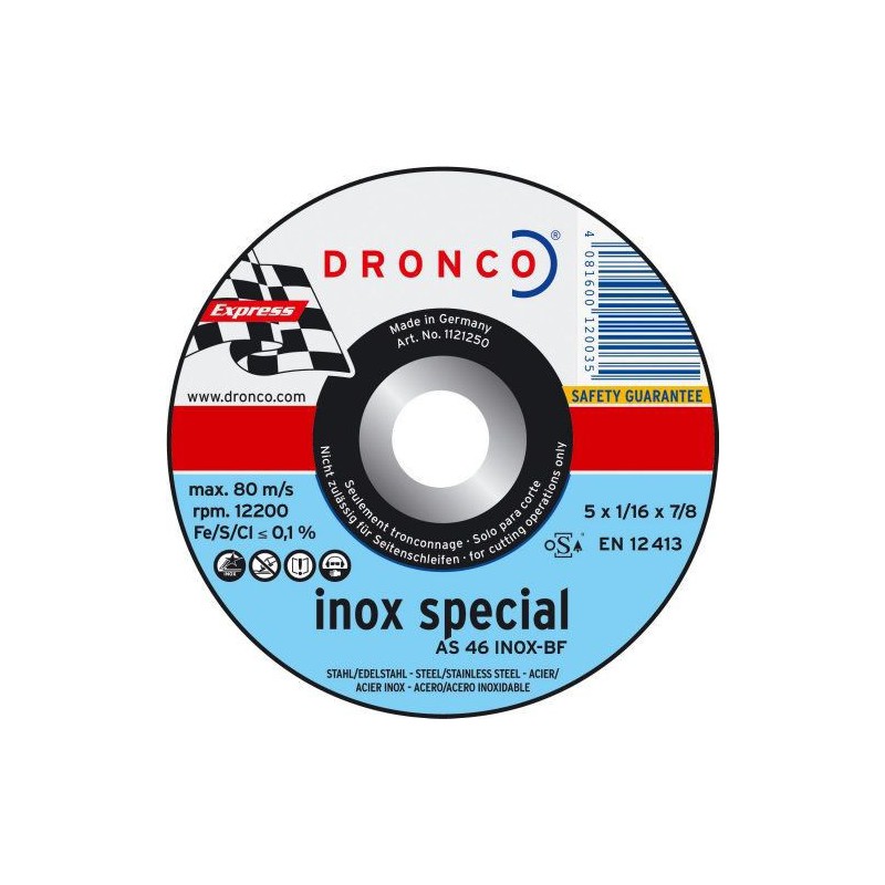 Disque de coupe en acier inoxydable en inoxydable
