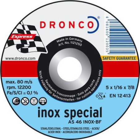 Disque de coupe en acier inoxydable en inoxydable