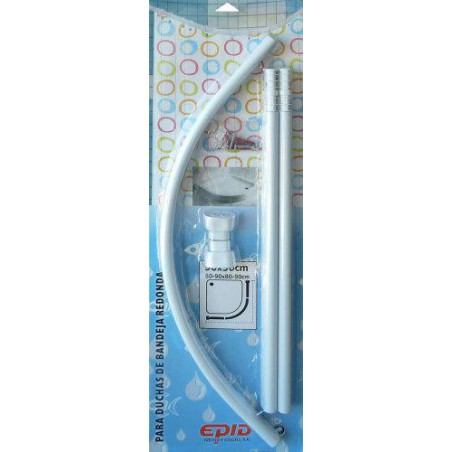 90x90 Bar de douche angulaire blanche