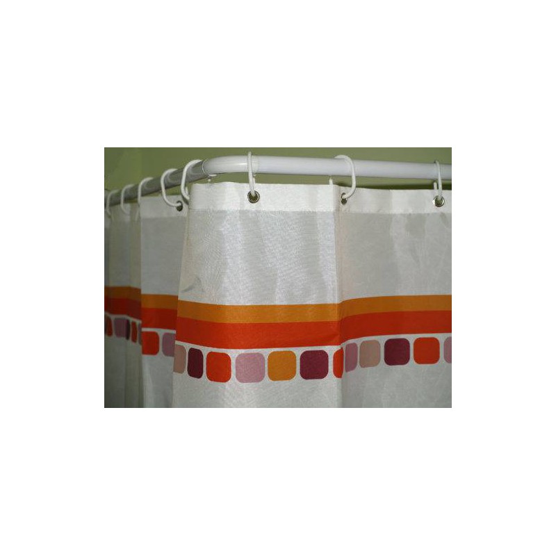 Barre de douche incurvée 22m 80x180 blanc