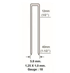 Piège 90-15 GA18 1,25 mm pour les conduites pneumatiques