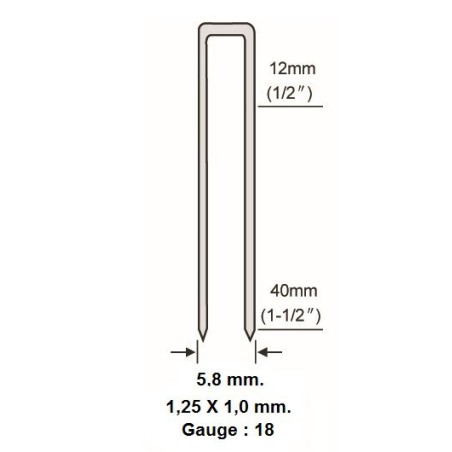Piège 90-15 GA18 1,25 mm pour les conduites pneumatiques