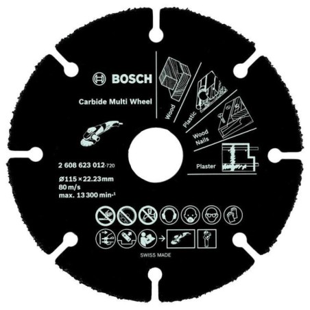 Disque de coupe multimaterial Bosch pour rainures 115 mm 2608623012