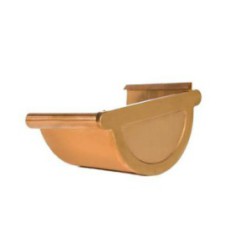 Tête de lit droite pour gouttière en cuivre avec un bord de lèvre