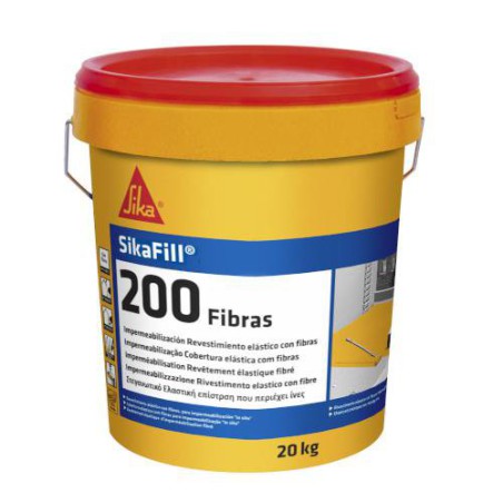 Peinture d'étanchéité pour couverte de fibre sikafill 200 couleur rouge