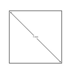 Diamètre du tube de barre de transmission de 28 mm, axe de 7 mm de diamètre, carré