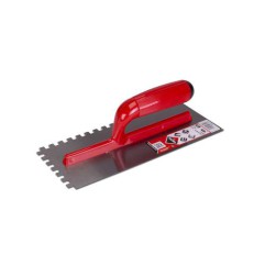 28 cm peigne en acier rubis avec poignée en plastique ouverte bicolore