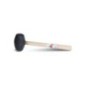 Mace en caoutchouc noir de visage plat 250 gr rubí